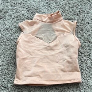 Body Wrappers Nude Light Pink Cropped Dance Top